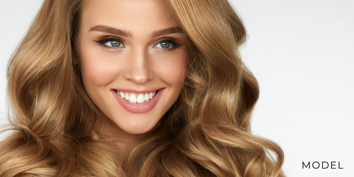 Female model for injectables med spa treatments such as Botox and fillers.